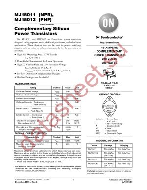 MJ15011 datasheet  